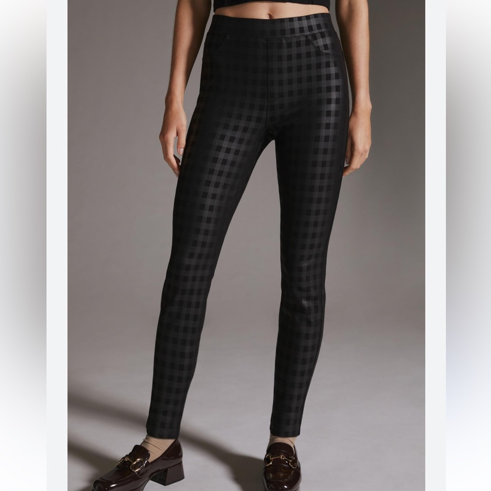 Anthropologie runway plaid leggins XS